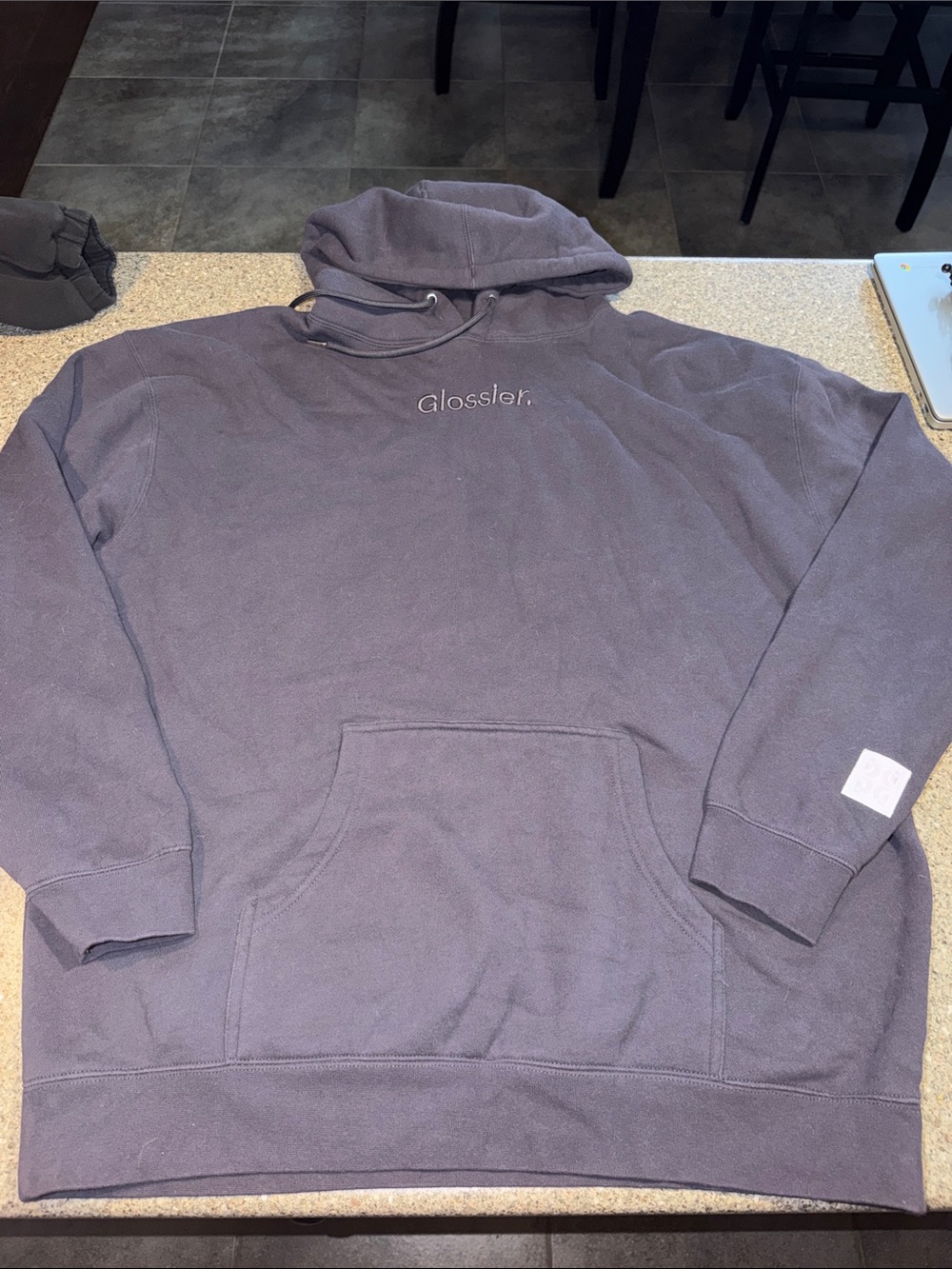 Glossier Oversized Hoodie in Slate Lavender